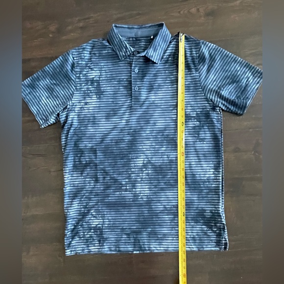 PUMA Golf Cloudspun Blue Dye Stripe Polo Performance Shirt NWOT Size MEDIUM - Picture 12 of 12